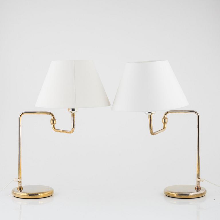 Bordslampor ett par, Rejmyre Armaturfabrik, 1900-talets senare del.