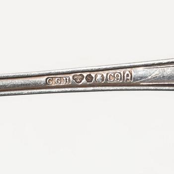 Bestickservis, silver, 33 delar, CG Hallberg, Stocholm, 1950-65.