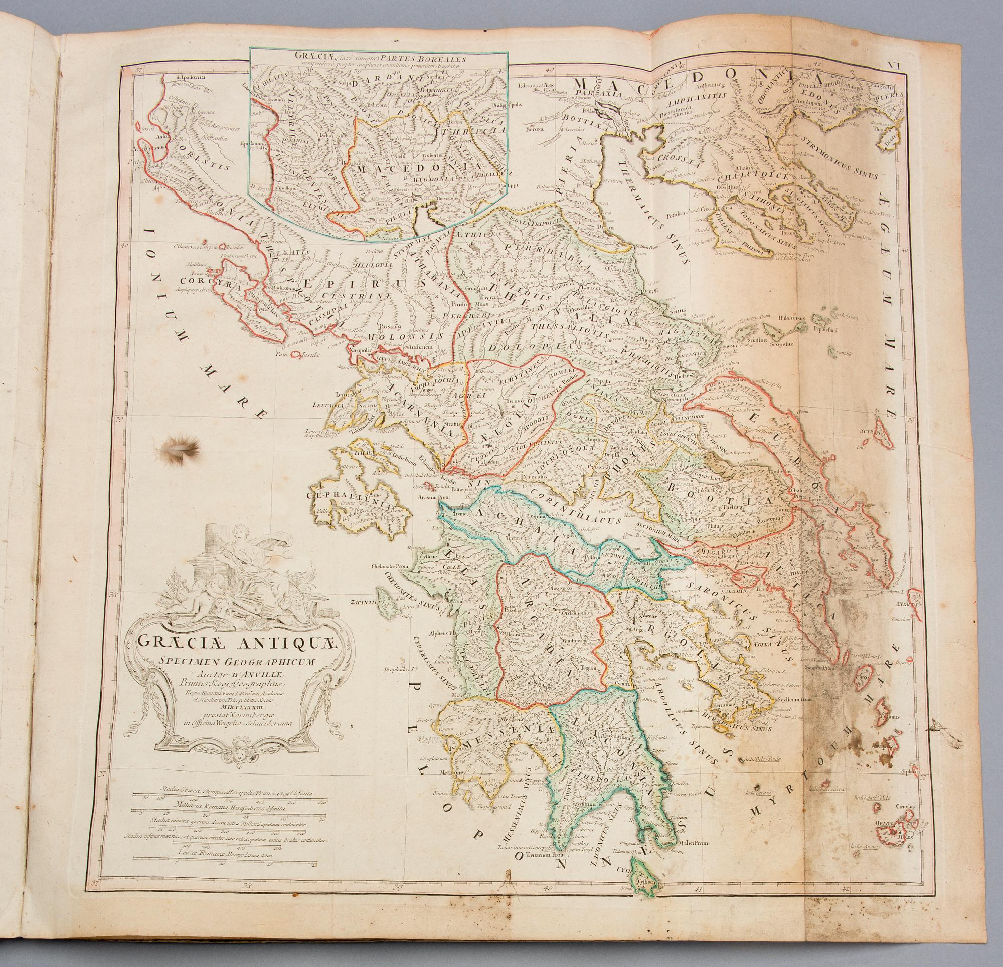 ATLAS, Antiqvvs Danvillianvs Conspectvs Tabvlarvm Geographicarvm, Norimbergae 1784.