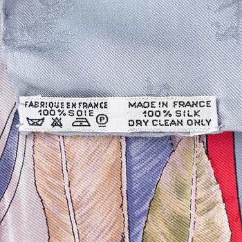 Hermès, a 'Christophe Colomb Découvre l'Amerique' jaquard silk scarf.