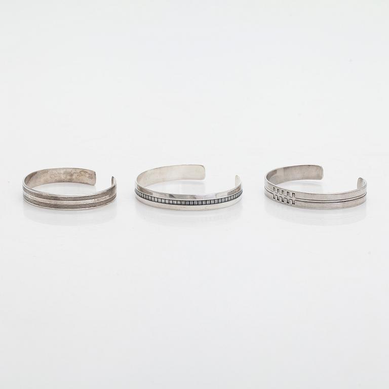 Kalevala Koru, armband, 3 st, silver, Helsingfors 1962- 1998.