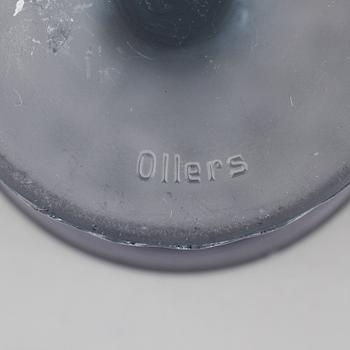 VASER, 3 st, pressglas, Edvin Ollers, Elme glasbruk, 1900-talets första hälft.