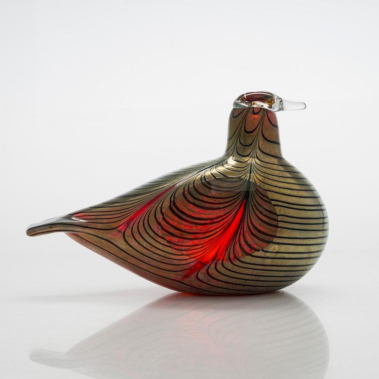 Oiva Toikka, a glass bird, signed O. Toikka, Nuutajärvi.