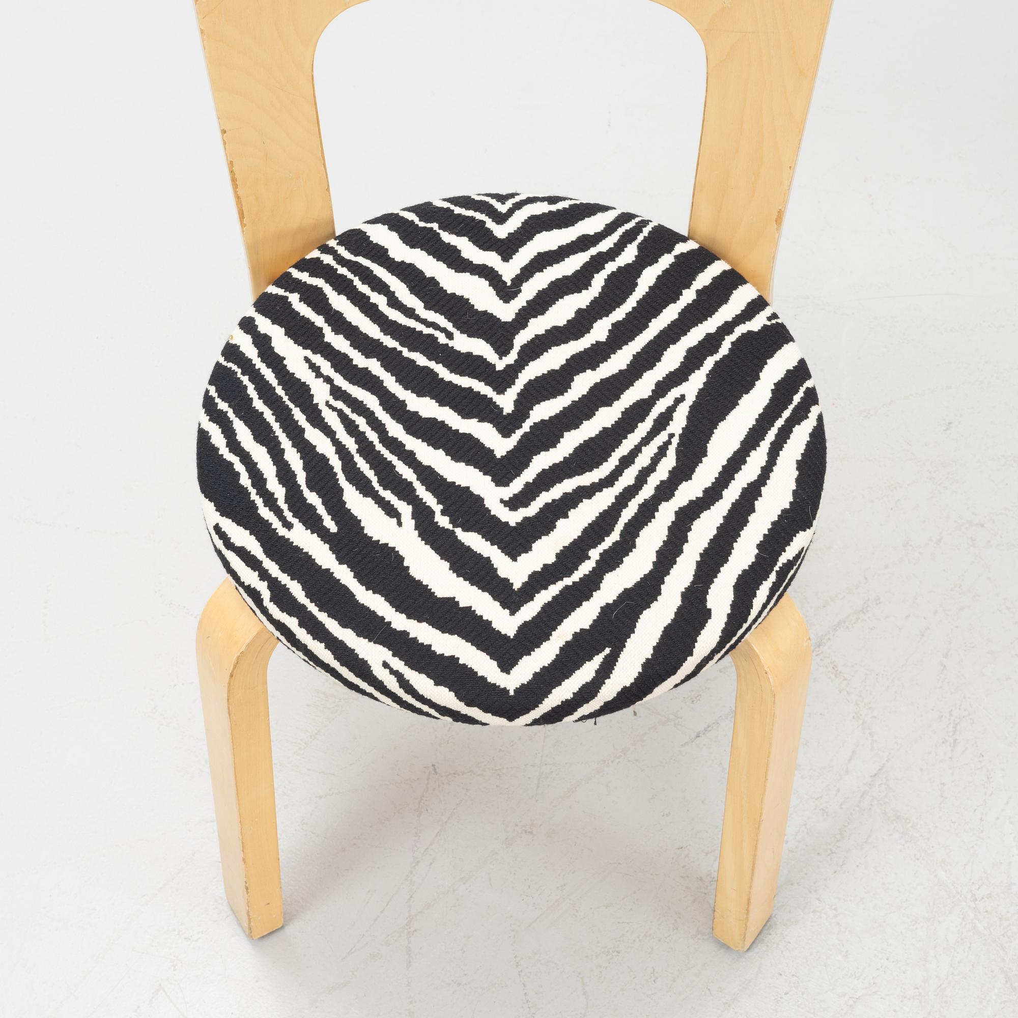 Alvar Aalto, a set of four model '66' birch chairs, Artek, Finland,