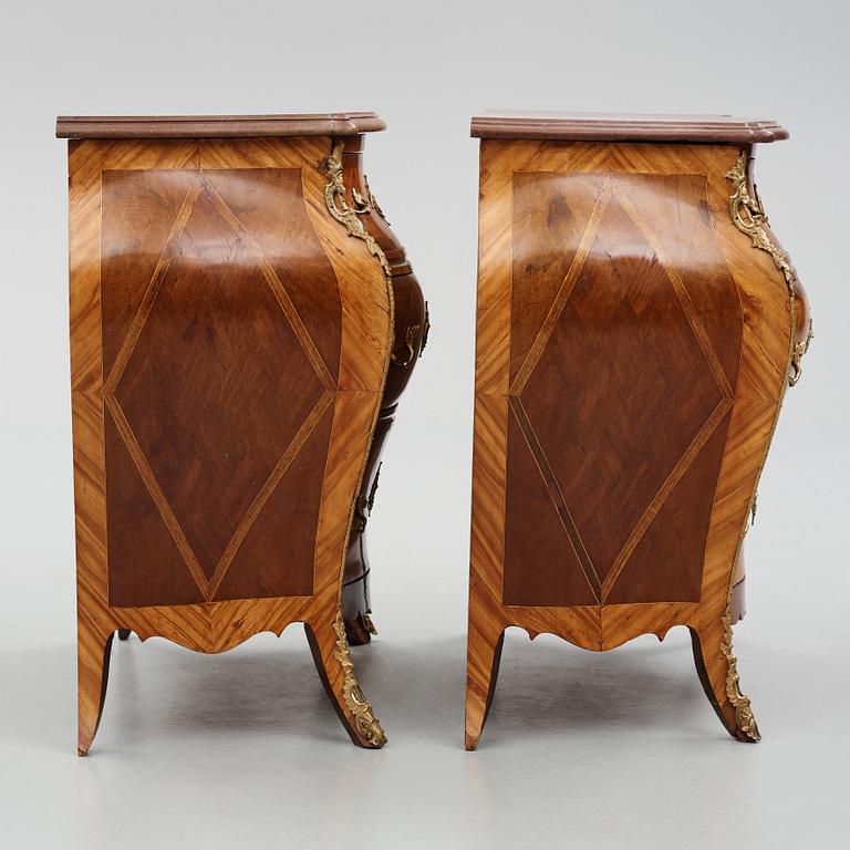 A pair of Swedish Rococo commodes by J Neijber (master in Stockholm 1768-1795), 18th century.