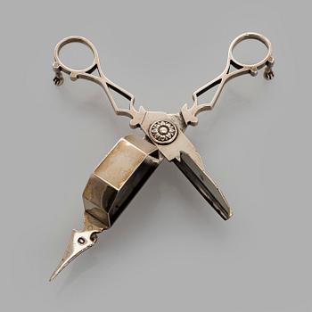 Silver candle snuffer scissors, France 1793/1794, and Paris mark 1809-19.