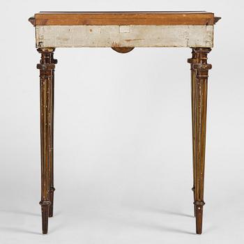 Konsolbord, tillskrivet Pehr Ljung (bildhuggare i Stockholm, kunglig hovbildhuggare 1788-1819), Sengustavianskt.