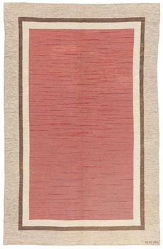 234. A carpet, flat weave, 282 x 184,5 cm, signed SLSH 1955.