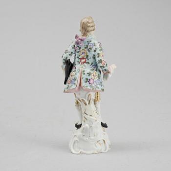 FIGURIN, porslin, Meissen liknande märke, 1800/1900-tal.