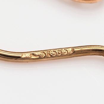 Liisa Vitali, korvakorut, "Leppäkerttu", 14K kultaa.