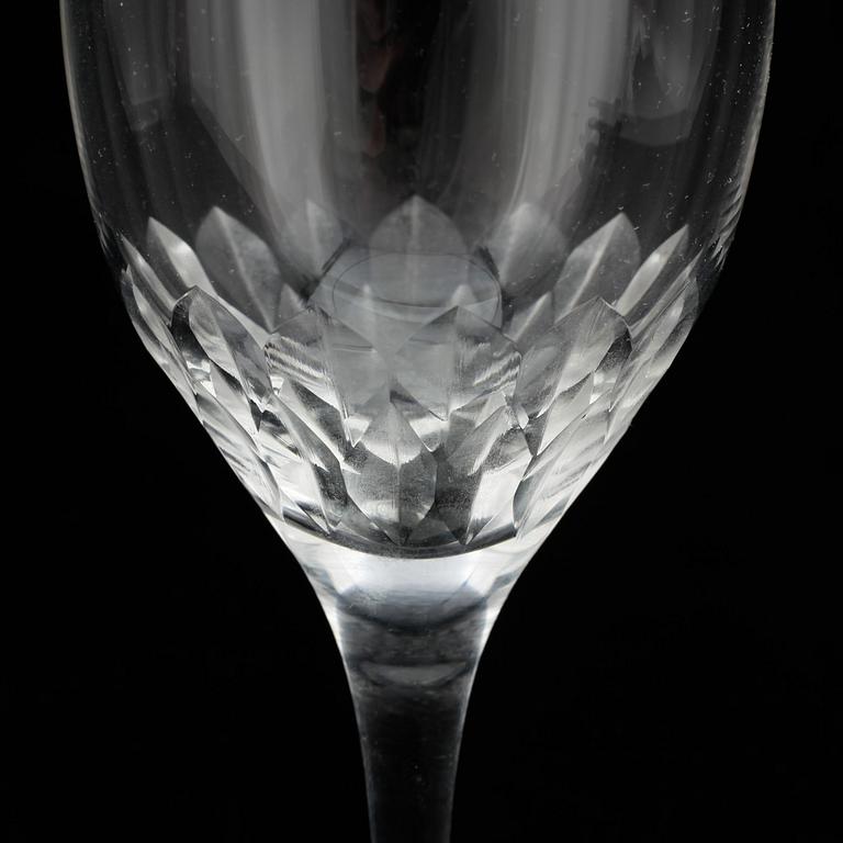VINGLAS, 6 st, glas, "Karolina", Gunnar Cyrén, Orrefors.