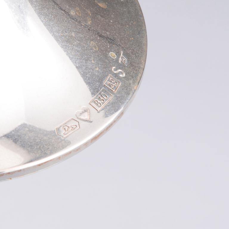 LJUSSTAKAR, 2 st, silver, Tapio Wirkkala, Kultakeskus 2002 och 2009.