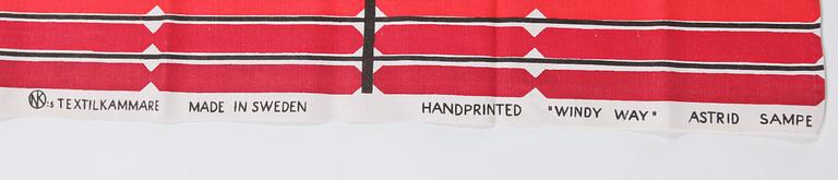 DUK, "Windy Way", Astrid Sampe, NK:s textilkammare, 1950-tal.
