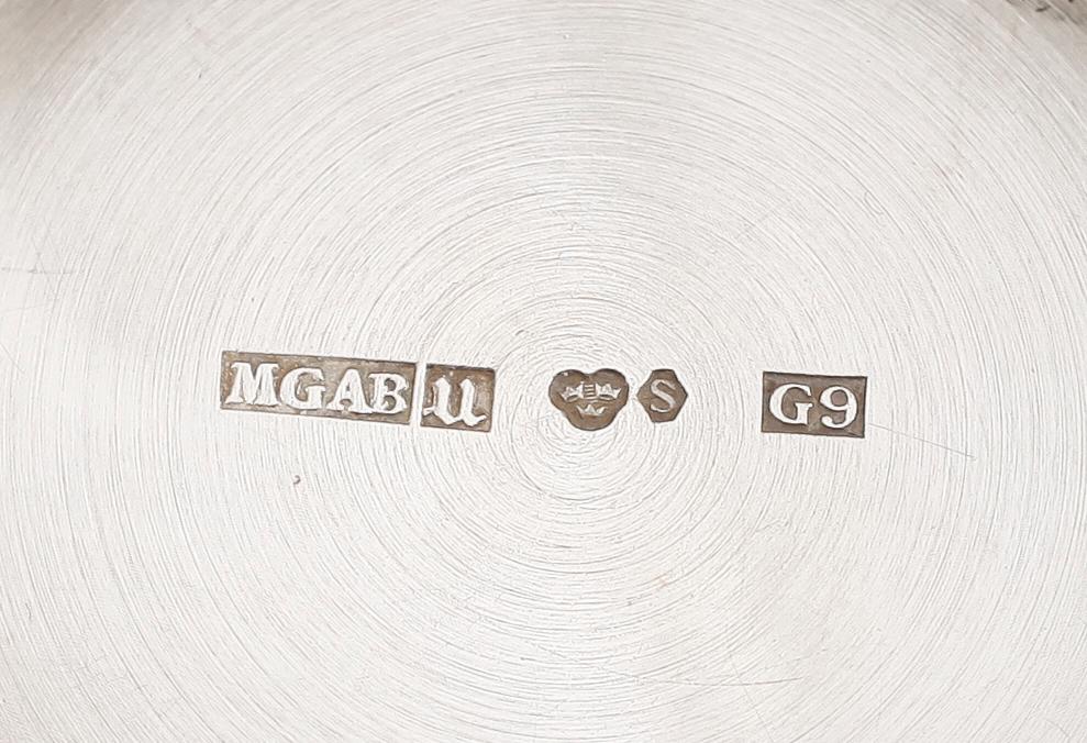 BÄGARE, 2 st, silver, GAB 1945 samt MGAB 1957. Total vikt 257 g.