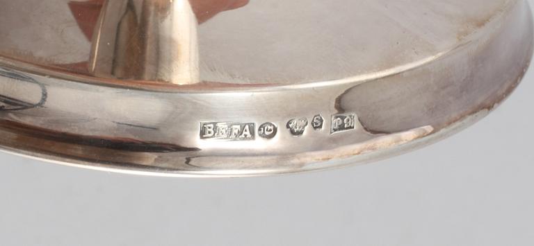 LJUSSTAKAR, ett par, silver, Befa Guld- & Silvervarufabrik Ab, Göteborg 1965.
