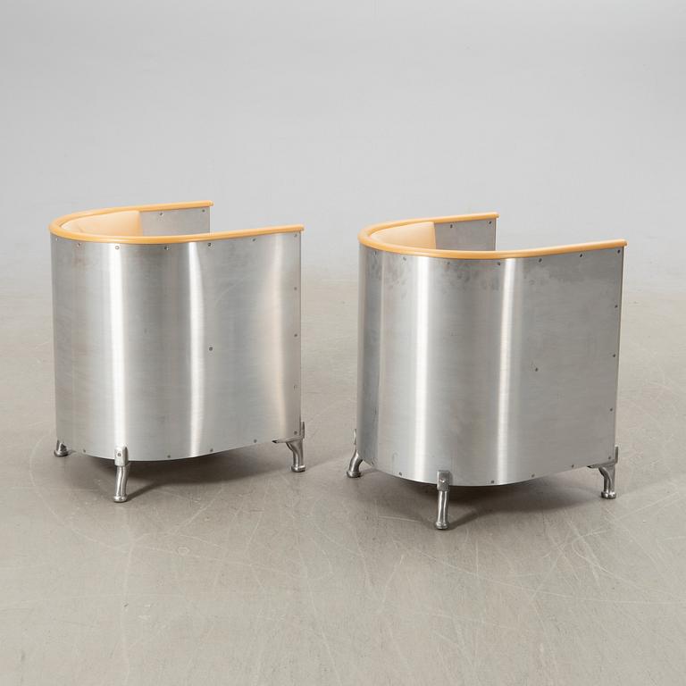 Mats Theselius, Armchairs a pair "Aluminium Chair", for Källemo after 1999.
