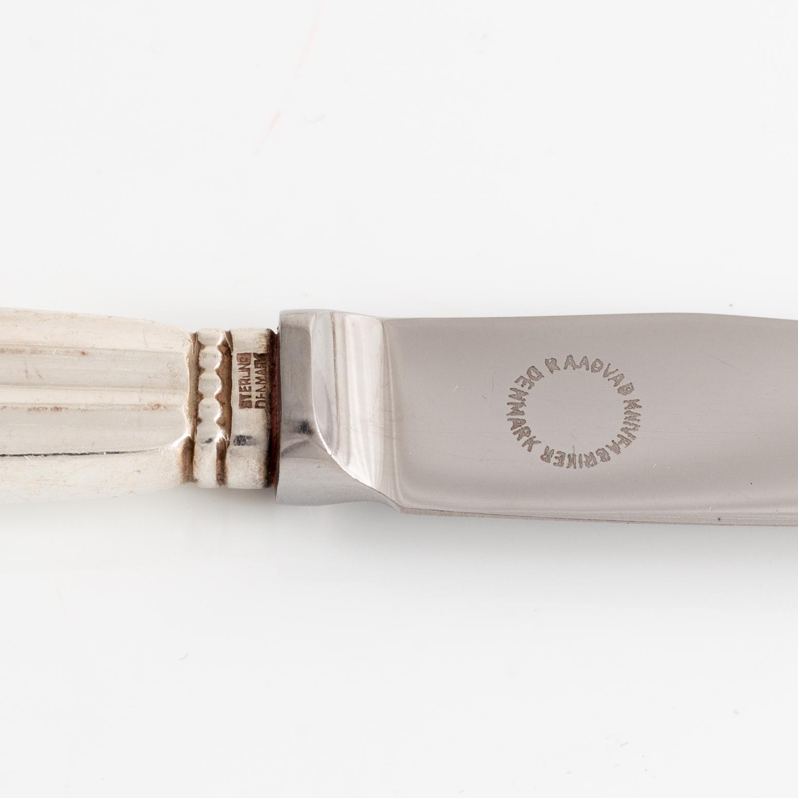 Johan Rodhe, cutlery set, 120 pieces, sterling silver, "Konge/Acorn", Georg Jensen, Denmark.