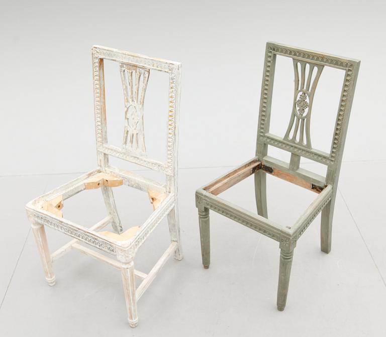 STOLAR, 2 st, gustavianska, 1700-talets slut.