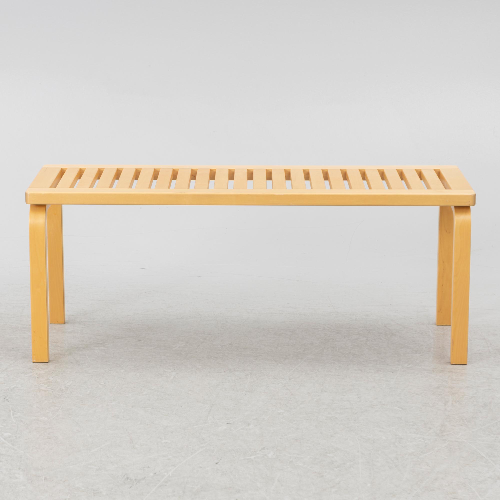 Alvar Aalto, A model 153A bench, Artek 1990s.