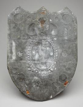 LJUSPLÅT, plåt, barockstil, sent 1800-tal.