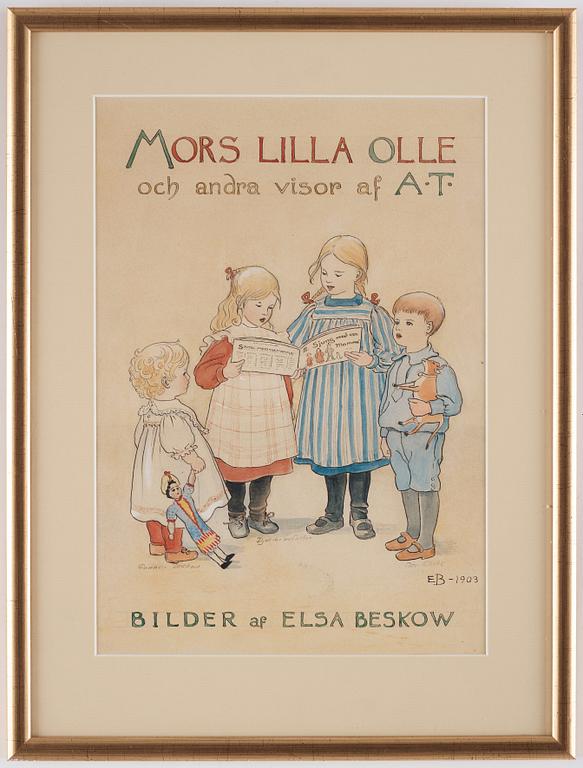 Elsa Beskow, "Mors lilla Olle och andra visor af A.T".