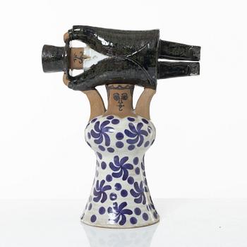 Lisa Larson, a 'Samhällsdebatten' stoneware figurine, Gustavsberg.