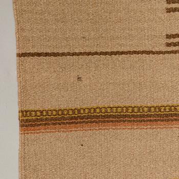 A 1930s Finnish flat weave carpet. Circa 200x190 cm.