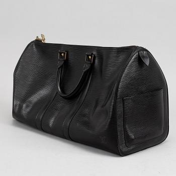 Louis Vuitton, a black Epi 'Keepall 50' weekend bag.