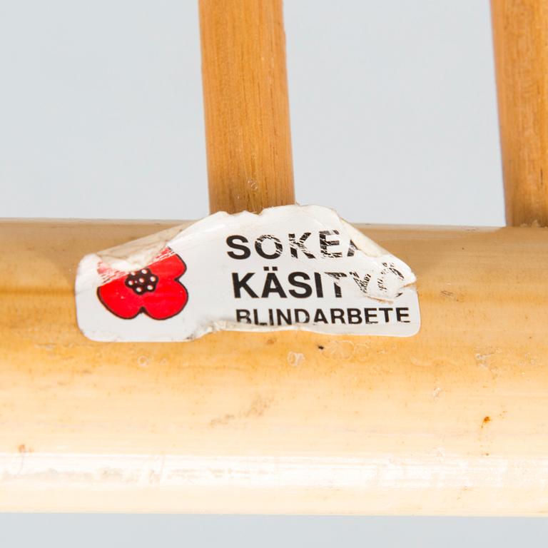 A Finnish rattan table, Sokeva-Käsityö, last quarter of the 20th Century.