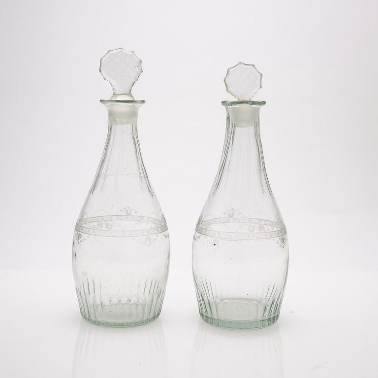 Decanters, a pair, 19th century.