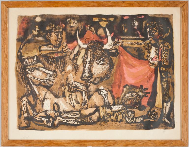 ANTONI CLAVÉ, färglitografi. Sign och numr 55/95.