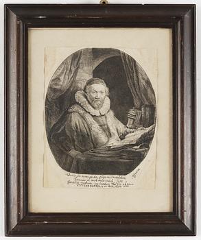 REMBRANDT HARMENSZ VAN RIJN, etching, 1635, a later printing presumably Basan.