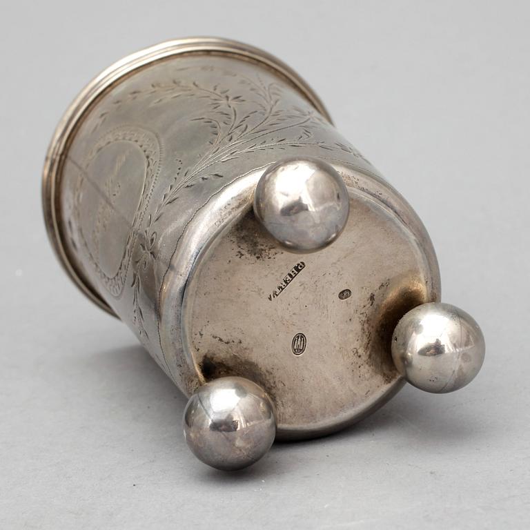 POKALER, 4st, silver, bland annat J Richters Juvelerare AB, Stockholm, 1943. Total vikt ca 509g.
