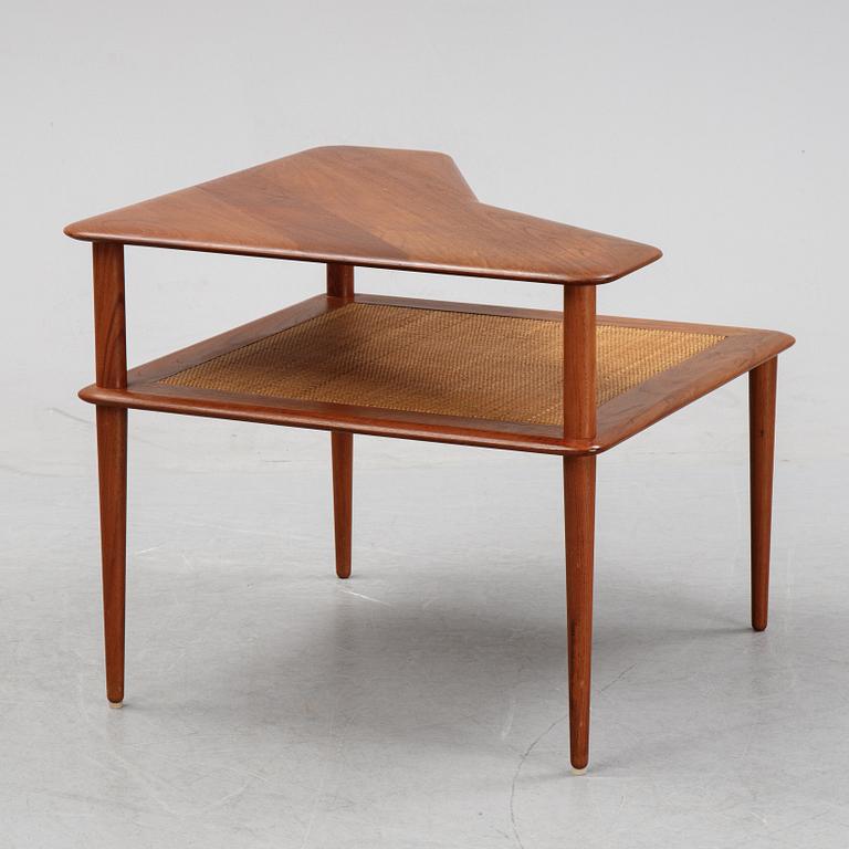 Peter Hvidt & Orla Molgaard Nielsen, a 1950/60s 'Minerva' teak and rattan table, France & Son.