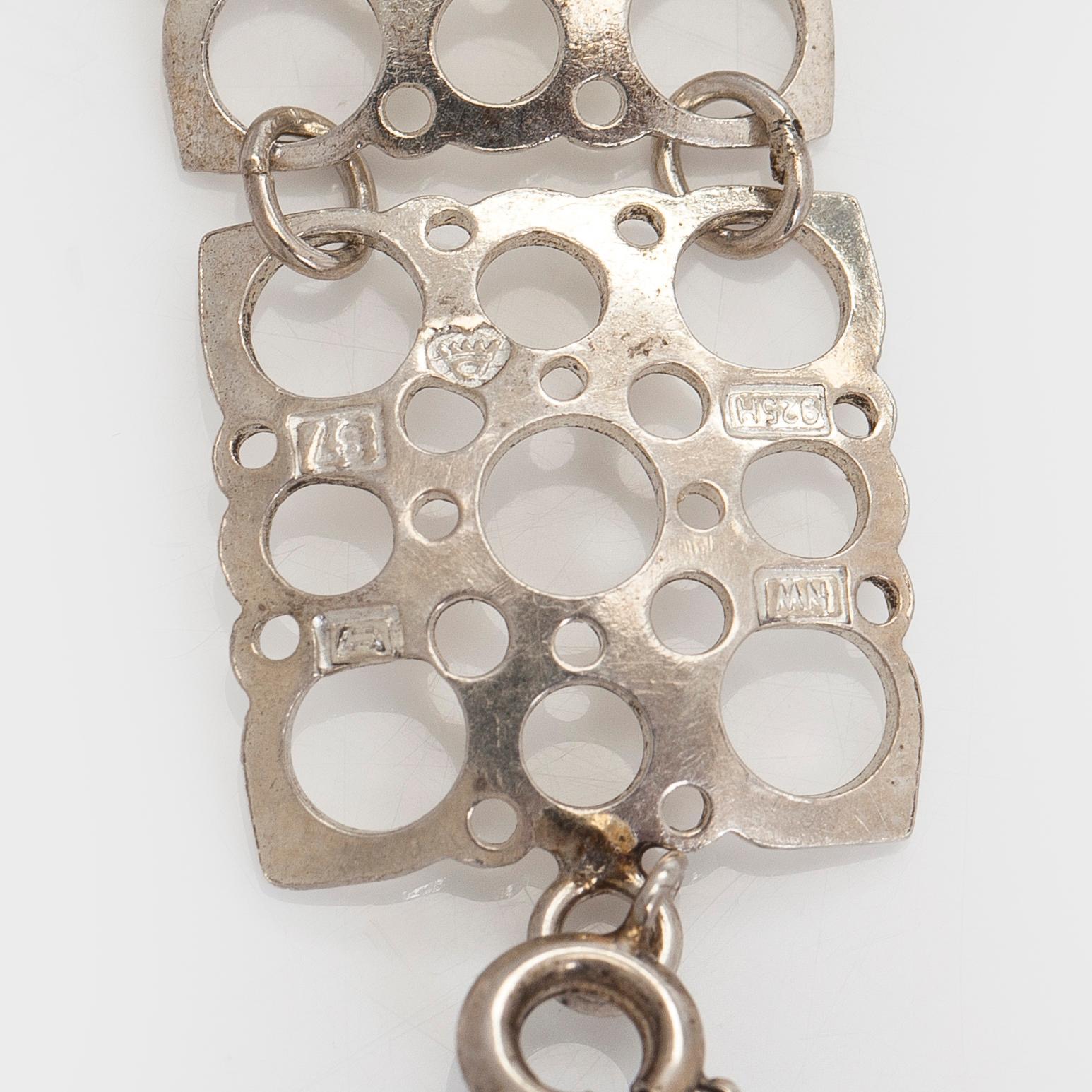 Liisa Vitali, bracelet, "Lace", silver, Wersterback 1971.