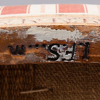 STOLAR, ett par, sengustavianska, signerade Erik Örhmark, EÖM. Ca 1800.