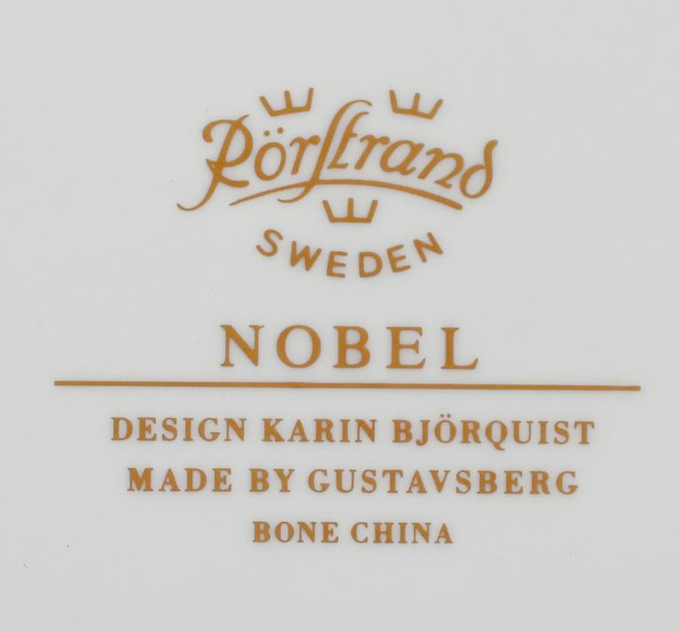 TALLRIKAR/ASSIETTER, 7 st, porslin, Nobel, Karin Björquist, Rörstrand/Gustavsberg.