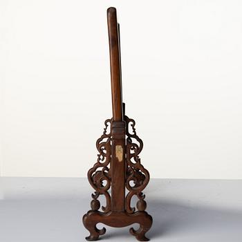 A group of Chinese wooden stands, late Qing dynasty and 21st century.