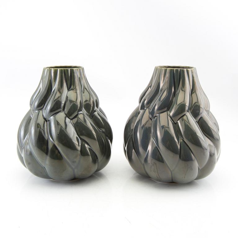 Lisa Hilland, three vases "Eda" for Myltha, 21st century.