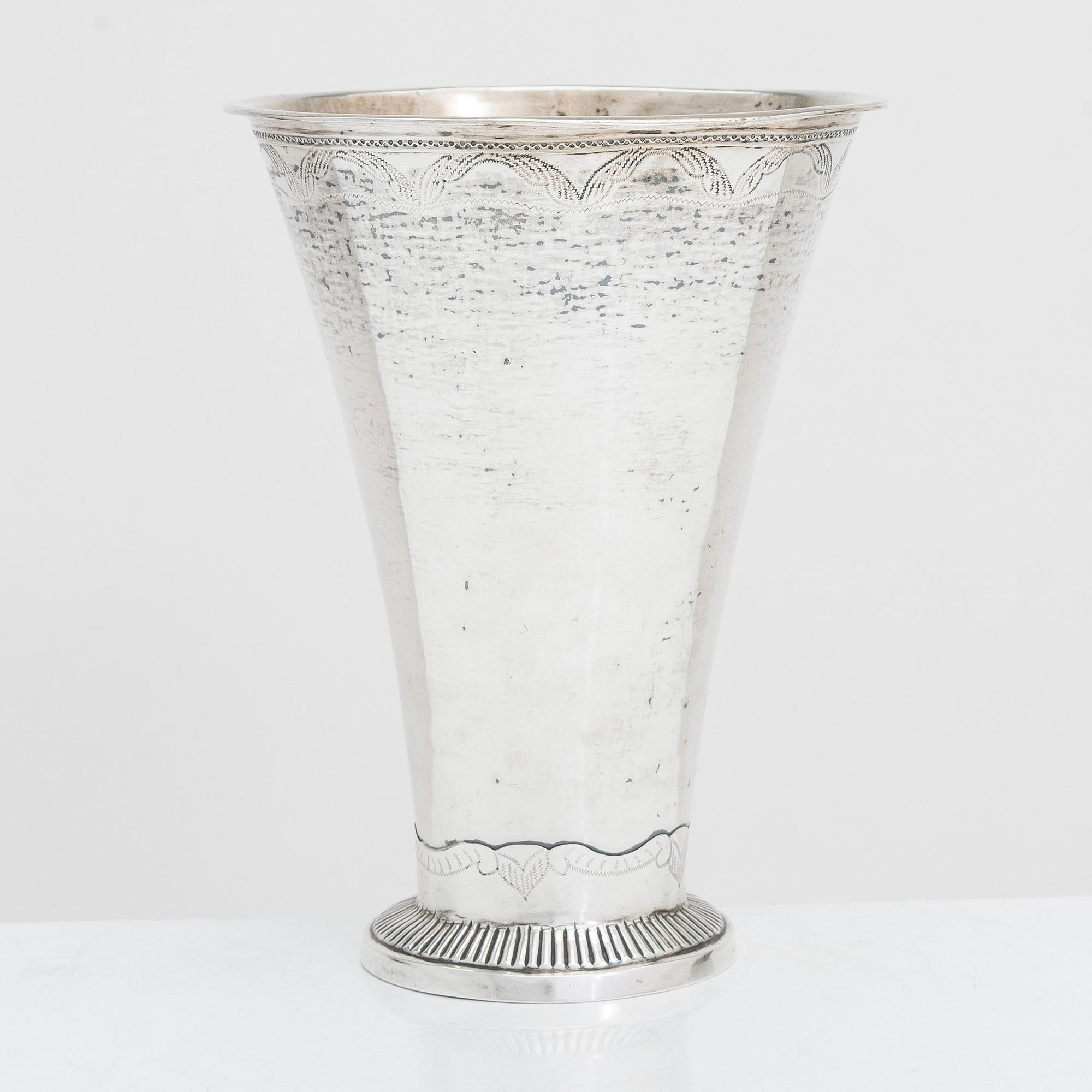 Petter Gillberg, bägare, silver, Varberg, 1775.