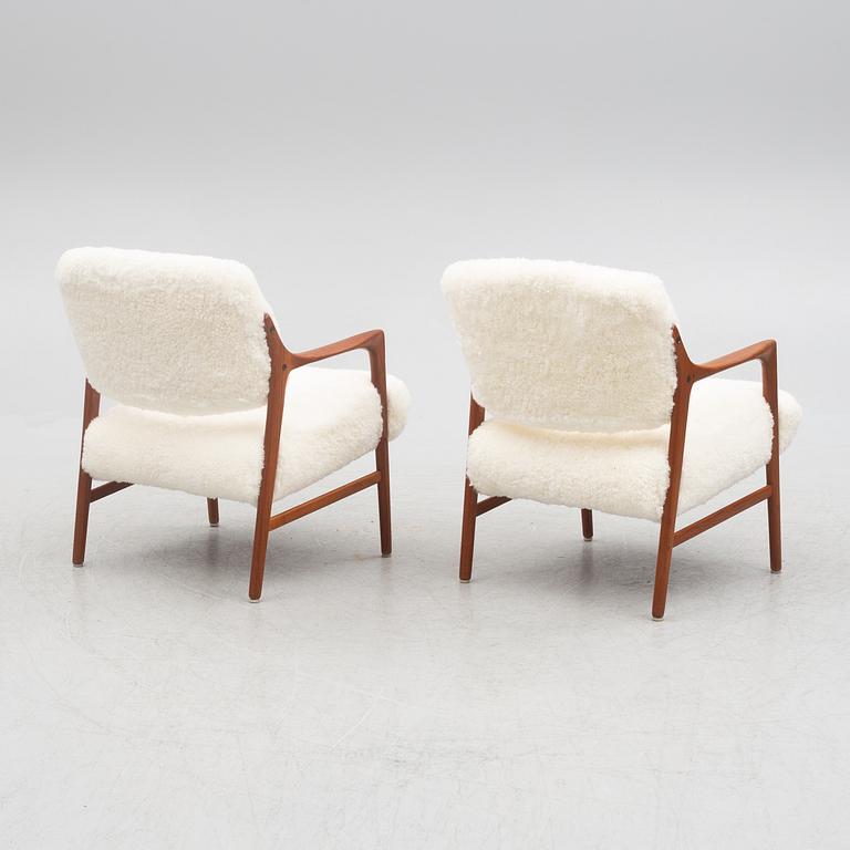 Inge Andersson, a pair of "Joel" armchairs, Bröderna Anderssons industrier, Sweden, 1950's.