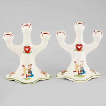 PARTI KERAMIK, 8 delar, flintgods, "Daldansen", Rörstrand, 1900-talets första hälft.