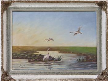 OKÄND KONSTNÄR, olja på duk, sign. "R. Johansson".