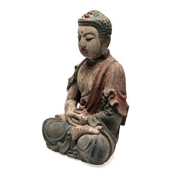 BUDDHA, trä, Kina, 1900-talets början.