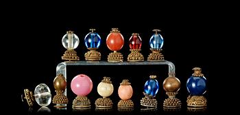 1329. A set of 13 Mandarin Insignia, Qing dynasty.