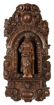 711. A 18th cent wood sculpture.