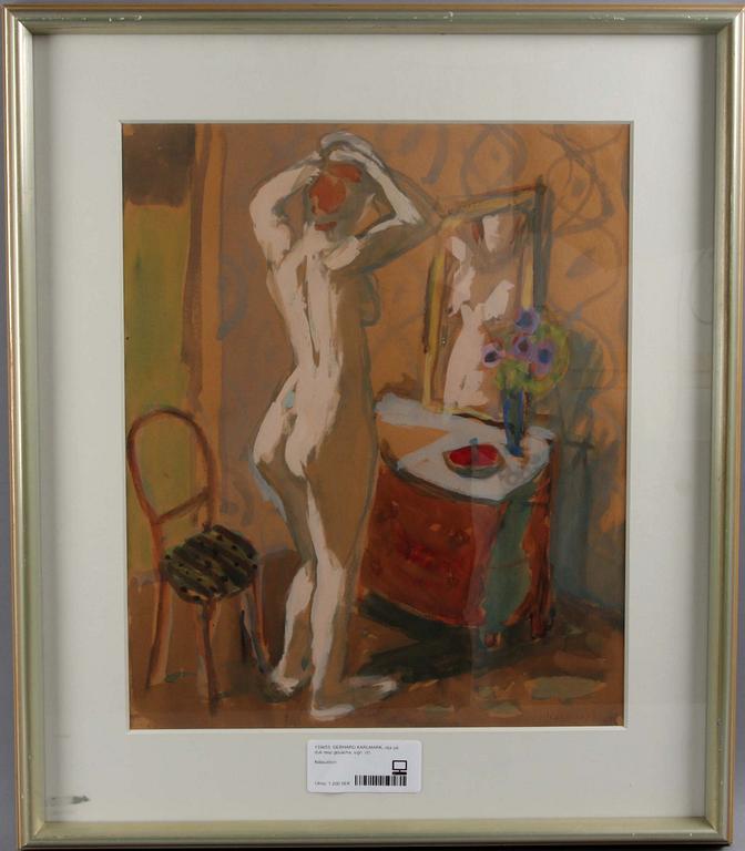 GERHARD KARLMARK, gouache resp olja på duk, sign.
