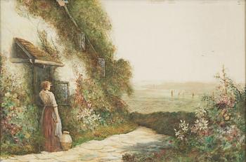 FREDERICK HINES, attributed to, watercolour on paper, signed Fred Hines and dated 1919.