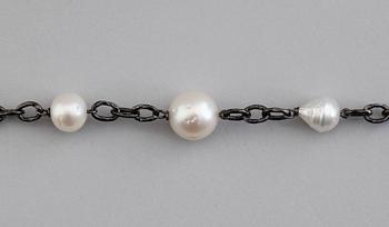 COLLIER, silver, south sea-pärlor.