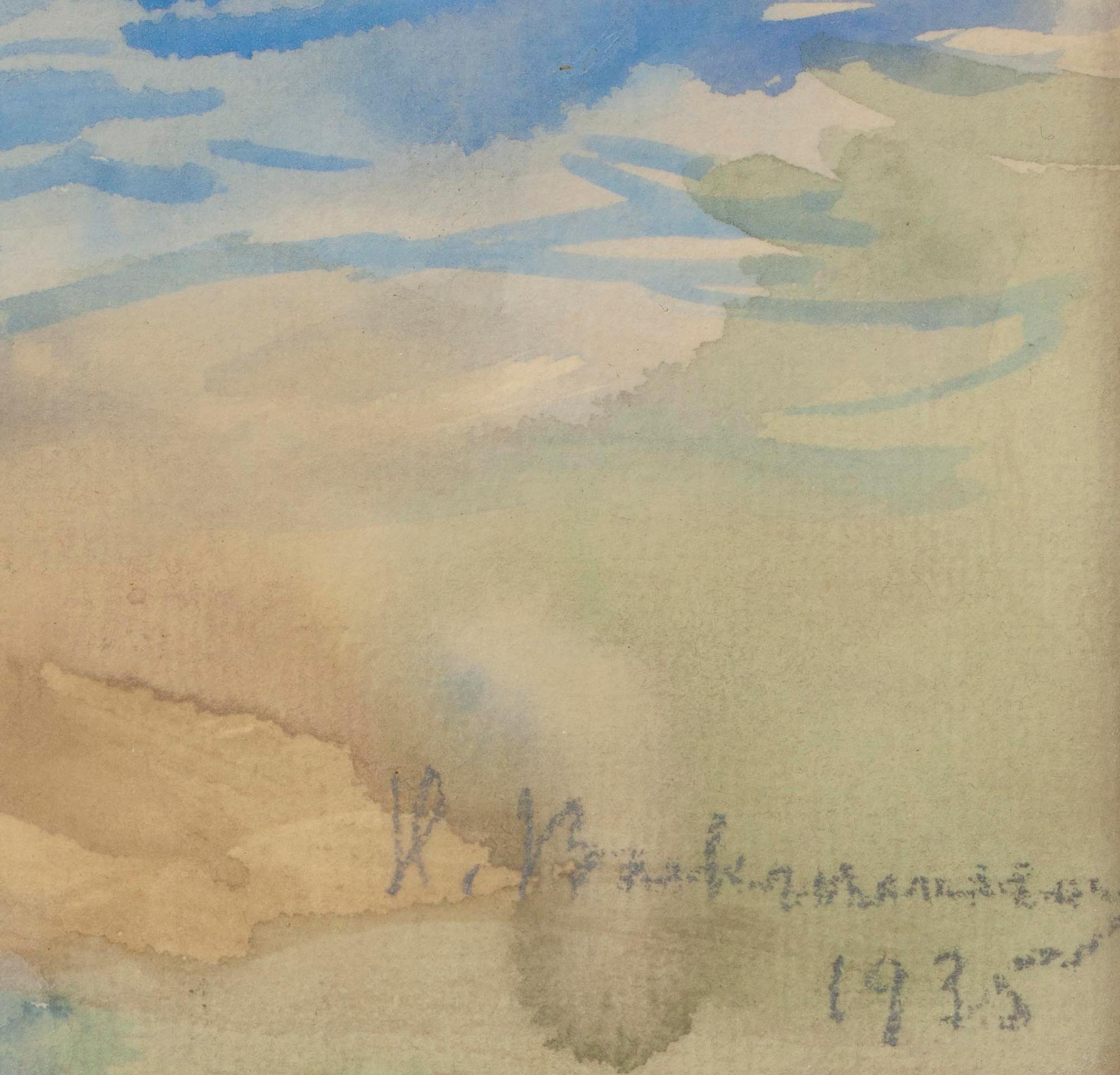 HUGO BACKMANSSON, akvarell, sign. och dat. 1935.